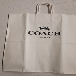 Coach White Shopping Bag